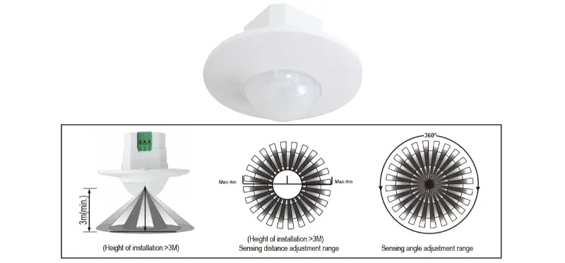 تطلق PDLUX مستشعر PD-PIR200A PIR لاكتشاف حركة السقف بزاوية 360 درجة